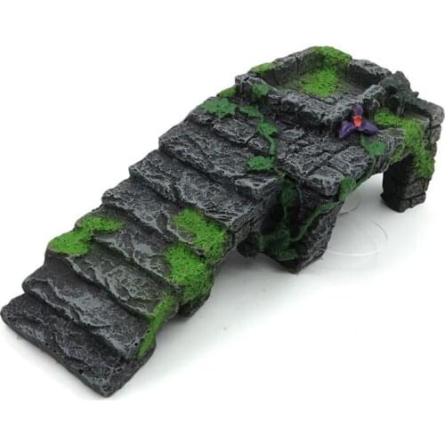 Hand-painted Resin Crafts Decoration Bridge Fish And Shrimp Tank Accessories Drying Platform Aquarium Landscaping Pet Supplies