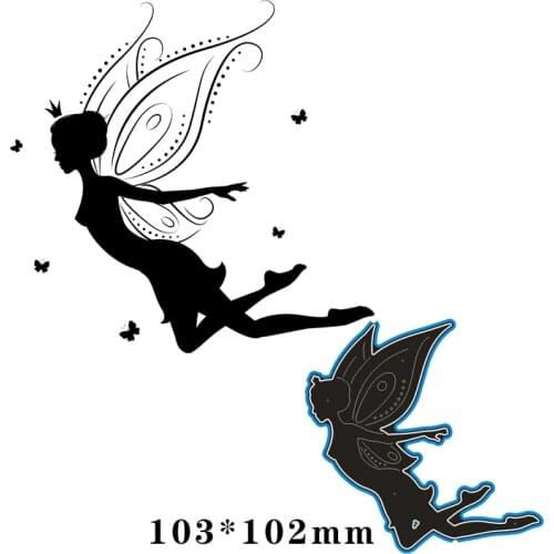 Cutting Dies Flower Fairy Metal And Stamps Stencil For DIY Scrapbooking Photo Album Embossing Paper Card 103*102mm