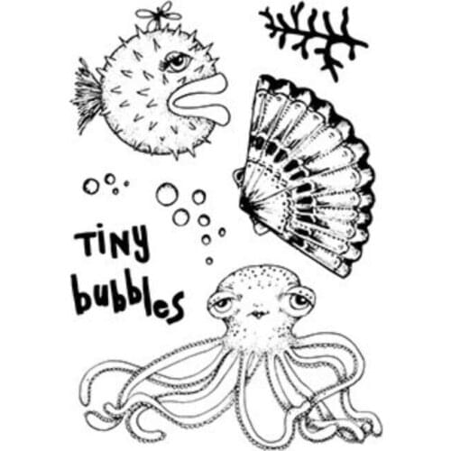 Underwater world transparent Clear Silicone Stamp/Seal for DIY scrapbooking/photo album Decorative clear stamp sheets B0913