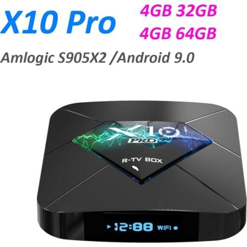 5pcs Android 9.0 Oreo TV Box X10 Pro Amlogic S905 X2 4GB 64GB Max 2.4G/5G Dual WiFi USB3.0 BT4.0 Support 4K Media Player