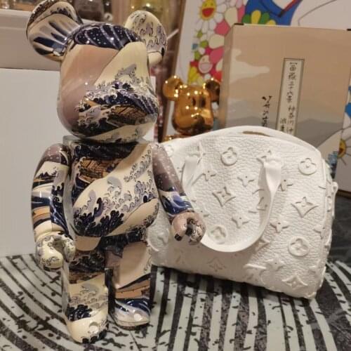 Bearbrick 400% Japanese Wave Pvc Action Figures Blocks Bear Doll Models Toys Christmas Gifts