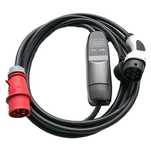 3 phase 32A portable ev charger iec 62196-2 ev plug electric vehicle charging cable home use ev fast charger