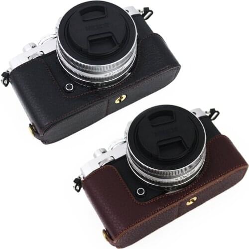 Genuine Real Leather Camera Half case Bag Grip with strap for Nikon ZFC