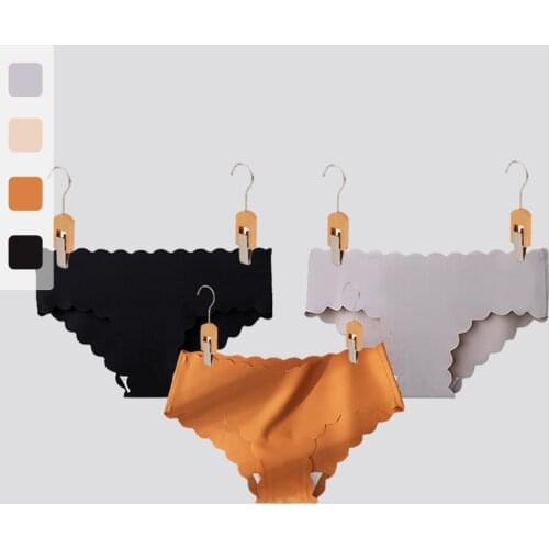 Sexy Panties Ice Silk Womens lingerie Seamless Underwear Low Waist Cotton Crotch Breathable Briefs Bikini norns girl