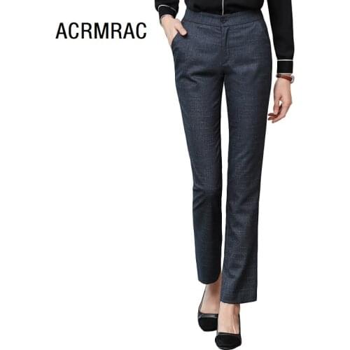 Women pants Slim spring autumn Full length Pants Solid color Suit pants Women 1801