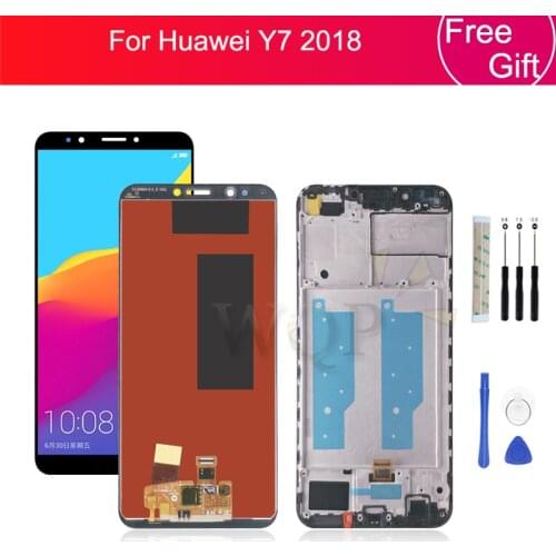100% Tested For Huawei Y7 2018 LCD Display + Touch Screen Digitizer Assembly Replacement + Frame