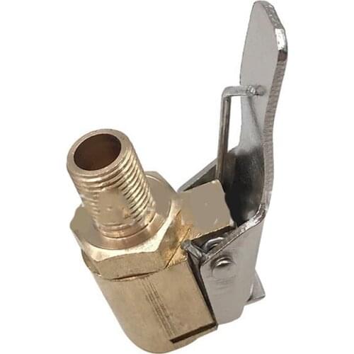 1pc 8mm Brass Car Tyre Wheel Valve Tire Air Chuck Inflator Pump Valve Clip Clamp Connector Adapter Tire Accessories