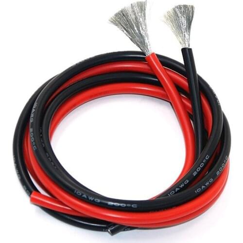 10meters AWG 8 10 12 14 16 18 20 22 AWG Flexible Silicone Solid Electronic Wire Tinned Copper Line for RC Car Airplane Motor