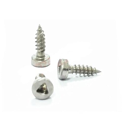 10pcs M2.9 M4.2 pan head screws Tri-angle bolts round Triangular groove screw anti-theft self-tapping bolt 304 stainless steel