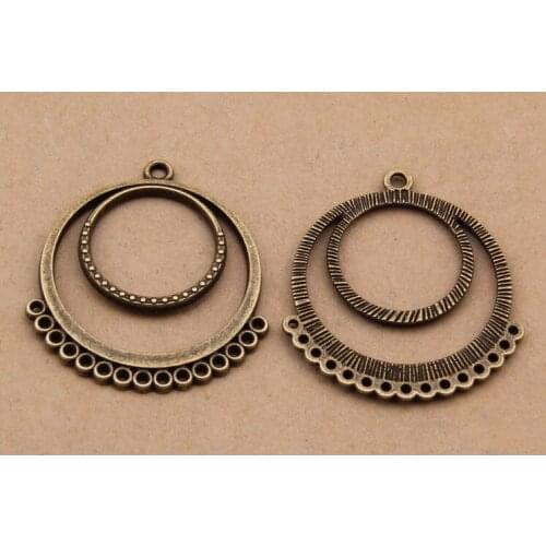 100pcs Vintage Multi-ring Connector Charm Fit Manual Making Earrings/Bracelets/necklace/apparel Fashion DIY Jewelry Accessories