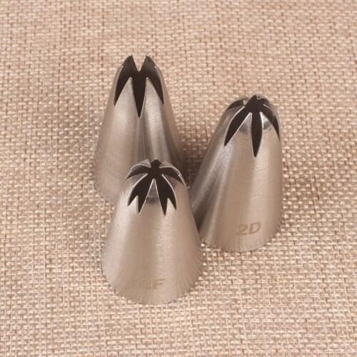 3Pcs/Set Pastry Nozzle Multi Purpose Cakes Decoration Kitchen Gadgets Fondant Decor 304 Stainless Steel Silver Cookies Supplies