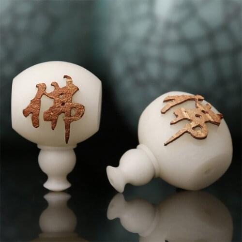 5sets/lot Natural Bodhi Seed Carved Guru Beads For Rosary Making 3 Hole Bead Buddha Spacer Beads Tibetan Buddhism