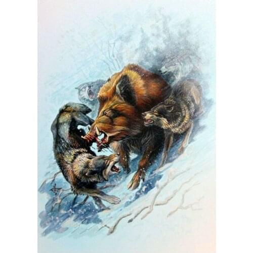 5D Diy Diamond Painting Wolf Full Square/Round New Arrival Wild boar Diamond Embroidery Sale Pictures With Rhinestones Home