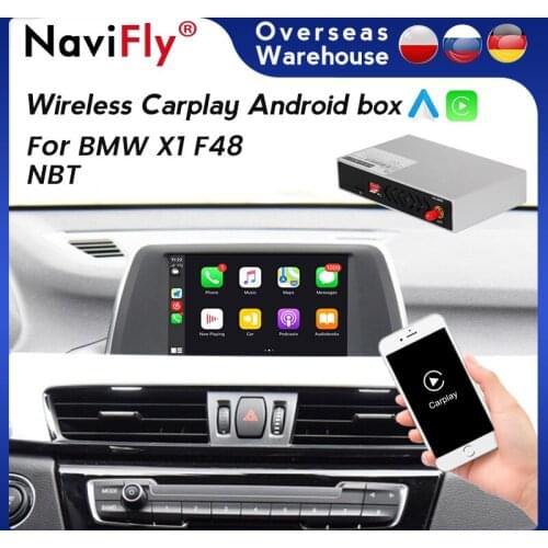 Android Auto Wireless Apple CarPlay Decoder Box For BMW X1 F48 NBT System Support Siri Mirror Link
