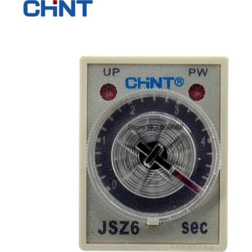 CHINT H3Y-4/H3Y-2 with Base Power On time Delay Relay with Base JSZ6-4/JSZ6-2 24V220V 5/10/60S Time Relay Switch