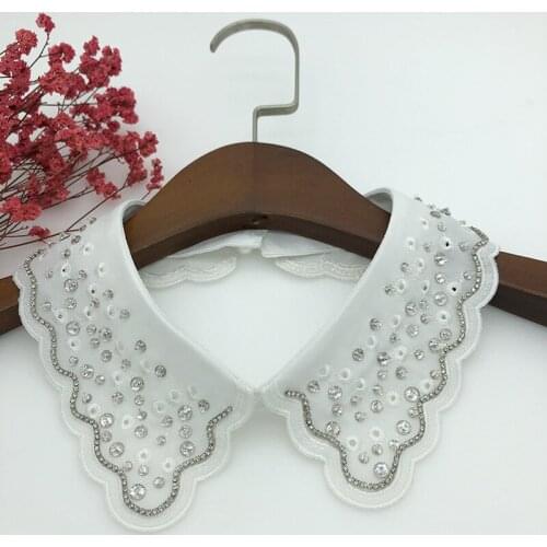 Women Girls Faux Collar Solid Color Lapel Shirt Fake Collars Blouse Tops Detachable Collar Removable Necklace Choker Nep Kraagie