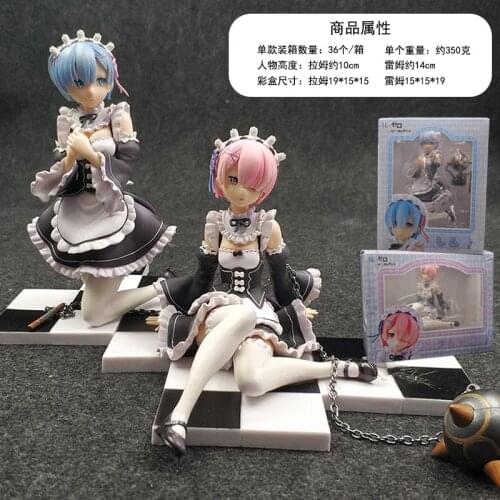 2021 hot 10-14cm Life in a different world from zero Rem Ram Action figure toys doll Christmas gift with box
