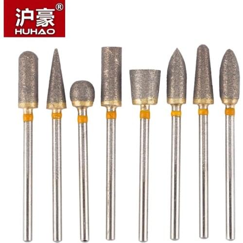 HUHAO 1pc Emery Grinding Head For Dremel Rotary Tools Stone Bit Head For Cleaning Pipes Grinding Dremel Accessories For Carving