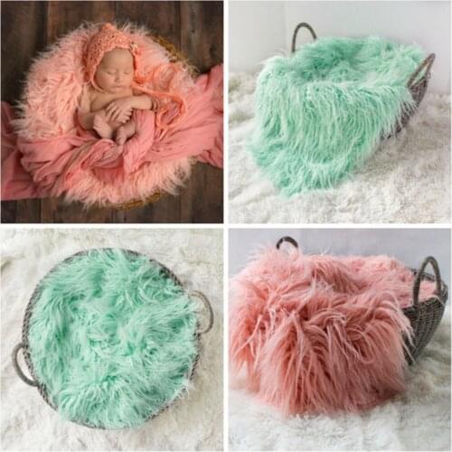 Artificial Fur Baby Blanket Basket Scribbled Mongolia Photos Of Newborns Photo Holders Blankets Wool Rugs Back Plan Carpet 50x60