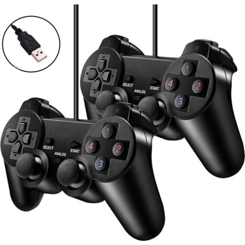 USB Wired Gamepad Controller Black Joystick Wide Compatibility Joypad For PC Laptop Windows XP/7/8/10 Raspberry Pi 4 3 Retropie