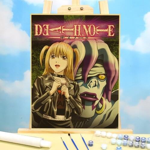 Landscape Classic Anime Series Death Note DIY Paint By Numbers Kit Oil Paints 40*50 Canvas Painting Handmade Crafts Art
