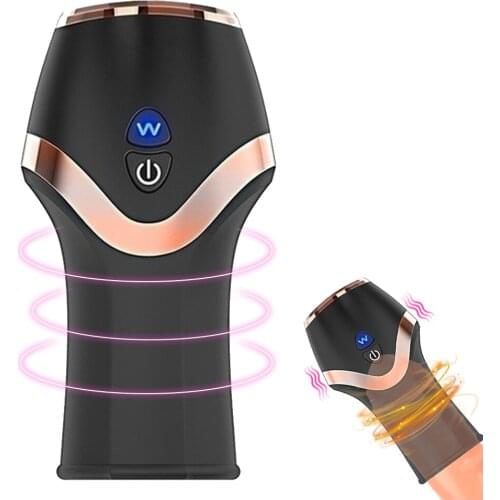 Male Masturbator Penis Pump Vibrator Thrusting Automatic Masturbator Aircraft Cup Oral Climax Sex Toys for Men Delay Trainer