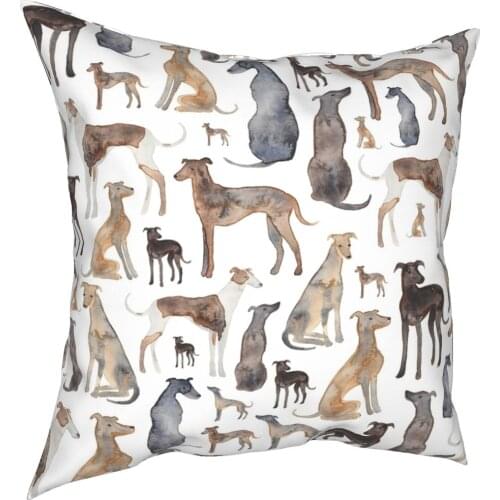 Greyhounds Dogs Greyhound Pillowcase Home Decorative Animal Cushions Throw Pillow for Living Room Double-sided Printing Printed