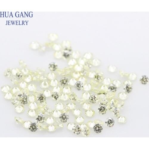 Small Size 0.8~2.0mm 10PCS~10000PCS Round Lemon Cubic Zirconia Stones Round Brilliant Cut Loose CZ Stones