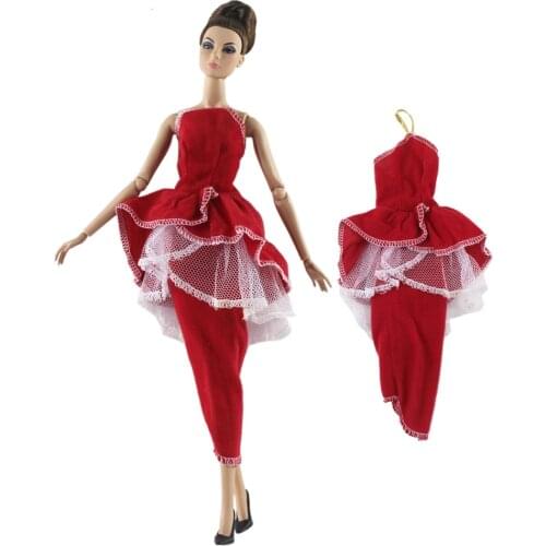 Handmade Barbie Clothes Princess Dress Wear Party Skirt Wedding Dress Doll Clothes For Barbie Accessories 1/6 Doll