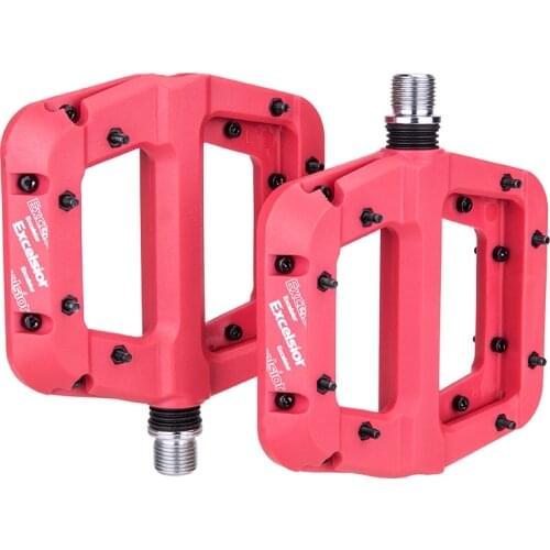MTB Road Bike Nylon Fiber 2 Bearings Pedals Ultralight Bike Sealed Pedal Anti-slip Big Foot XC AM BMX Bike 12mm Axle Flat Pedals