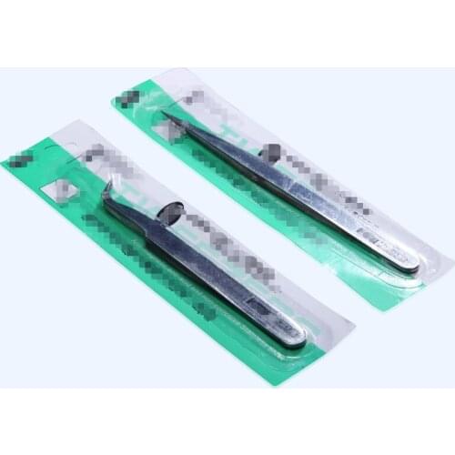 Stainless steel pointed tweezers Precision straight nose curved tweezers 12.5cm/14cm repair clip