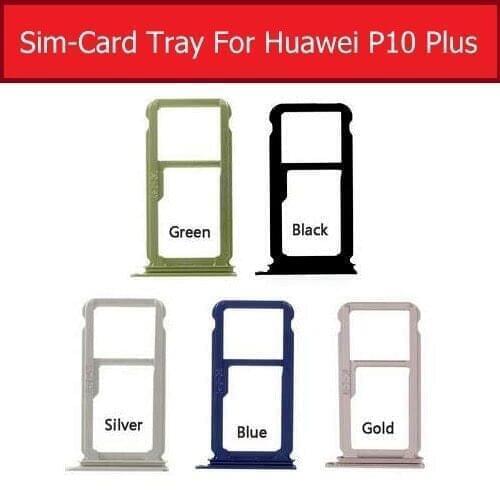 Genuine Sim & Micro SD Card Tray Holder For Huawei P10 Plus VKY-AL00 L09 L29 Sim Card Slot Adapter Cell Phone Replacement parts