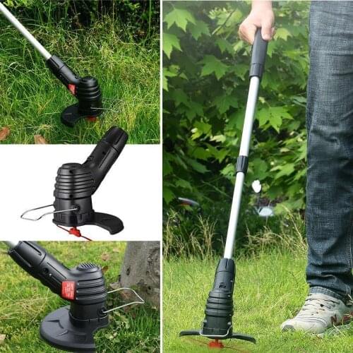 Portable Smart Wireless Electric Lawn Mower Lithium Battery Weeding USB charging Length Adjustable Pruning Cutter Grass Trimmer