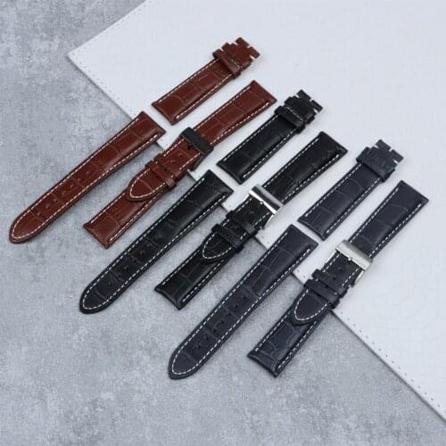 Genuine Real Cow Leather Watch Band Watchband For Breitling Strap For NAVITIMER WORLD Avenger Superocean Belt 22mm Pin Buckle