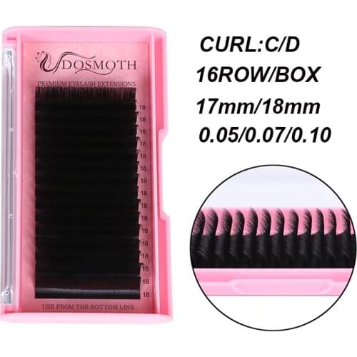 High quality Extra long eyelash extension 0.07C D 17mm 18mm natural false eyelashes