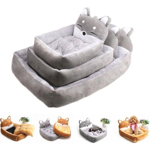 Lovely Pet House Dog Bed Mats Cute Dog Shaped Pet Lounger Sofa Kennels Winter Warm Thicken Teddy Pad House Big Blanket Supplies