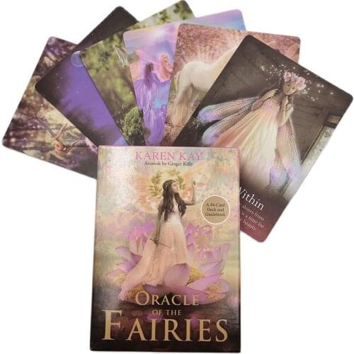 Fairies Oracle Cards 44 Cards Fate Divination Tarot Card Table Game With Online Guidebook For Adult Children Board Game