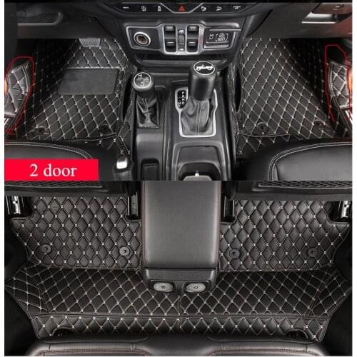 HIgh quality! Custom special car floor mats for Jeep Wrangler JL 2 door 2021-2018 durable waterproof carpets for Wrangler 2020