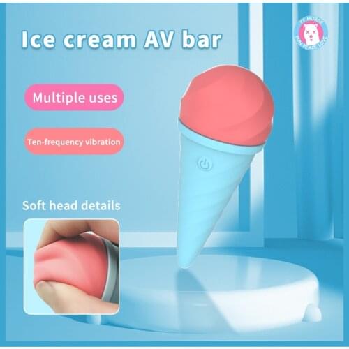 Female Cute Mini Dildo Massage Clitoris Stimulation Ice Cream Vibrator G-Spot Clitoris Vaginal Massage Sex Toys For Women
