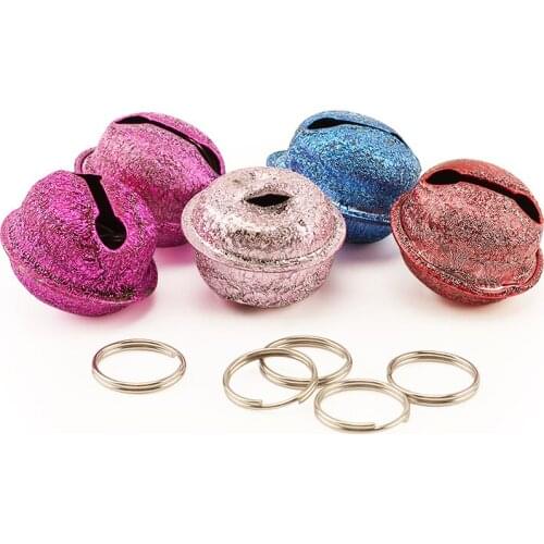 10pcs/lot 20mm Colorful Metal Jingle Bell Pet Pendants Dogs Cats Collar DIY Accessories Christmas Decoration