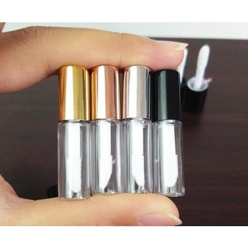 100pcs 0.8ml 1.2ml Empty Clear Lip Gloss Tube Lip Balm Bottle Container Beauty Tool Mini Refillable Bottles Lipgloss Tube Sample