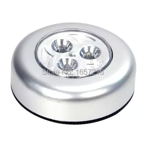 3PCS 3 LED Closet Under Cabinet Lamp AAA Battery Powered Wireless Touch Switch Kitchen Wall Night Light for Boot