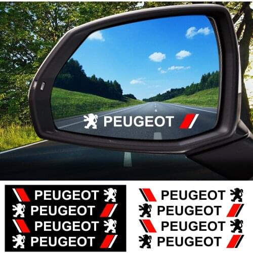 4Pcs Car Handlebar Stickers Carbon Fiber 3D Vinyl Decoration Sticker For Peageot 308 206 207 307 407 607 3008 4008 RCZ Styling