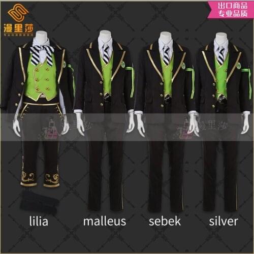 Anime Twisted Wonderland Diasomnia Sebek Silver Lilia Malleus School Uniforms Cosplay Costume Carnival Uniforms H