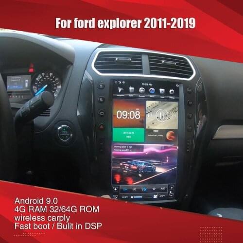 Aucar Tesla 13.6 inch For ford Explorer Android multimedia Car Radio For ford Explorer 2011-2019 GPS Navigation Stereo autoradio
