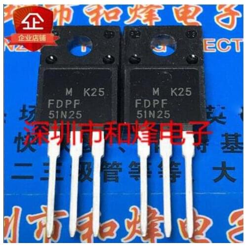 Free shipping 50PCS FDPF51N25 TO-220F 28A 250V