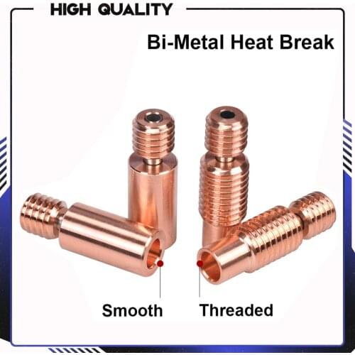 BIQU High Quality Bi-Metal Heat Break V6 Throat For E3D V6 Hotend Prusa i3 MK3 Heater Block 1.75mm 3D Printer Parts heatbreak