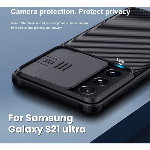 For Samsung Galaxy S21Ultra Cace NILLKIN CamShield Case Slide Lens Camera Protection Back Cover For Samsung Galaxy S21Ultra