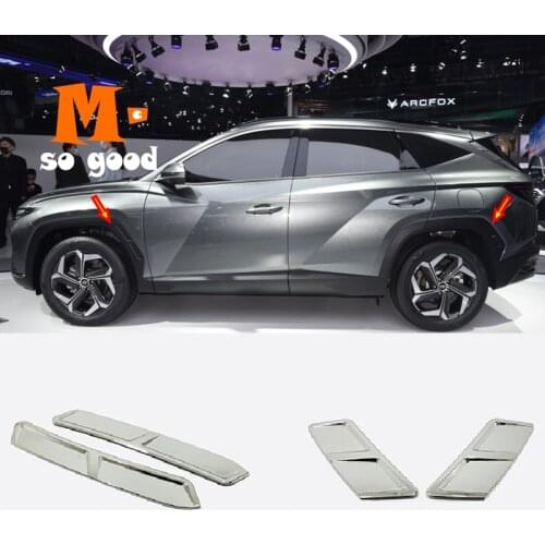 For Hyundai Tucson L NX4 2021 2022 Car Front Rear Wheel Eyebrow Trims Side Body Shape Garnish Cover Exterior Decor Accessories
