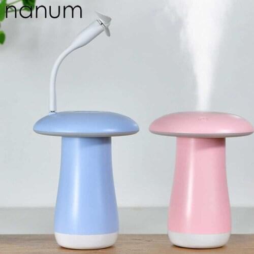 Creative Car Essential Oil Diffuser Mini Ultrasonic Mushroom lamp Humidifier LED Light USB Aromatherapy Fogger Car Air Freshener